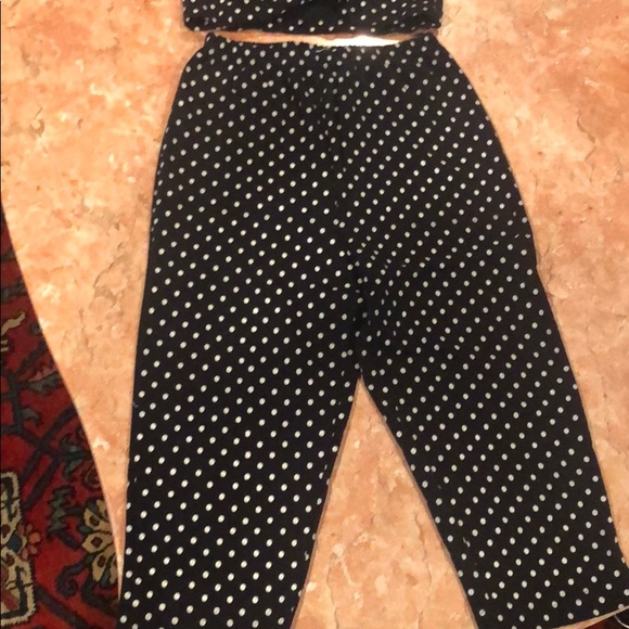 METRO POLKA DOT TOP AND CAPRI PANTS SET - Picture 3 of 4